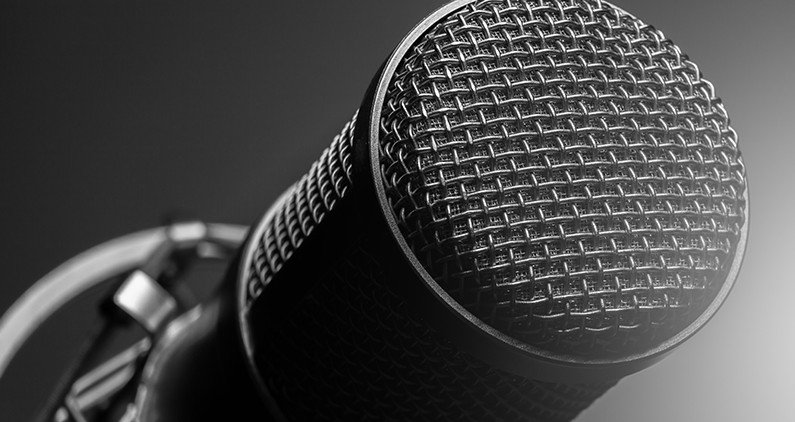 Black Mic On Stand